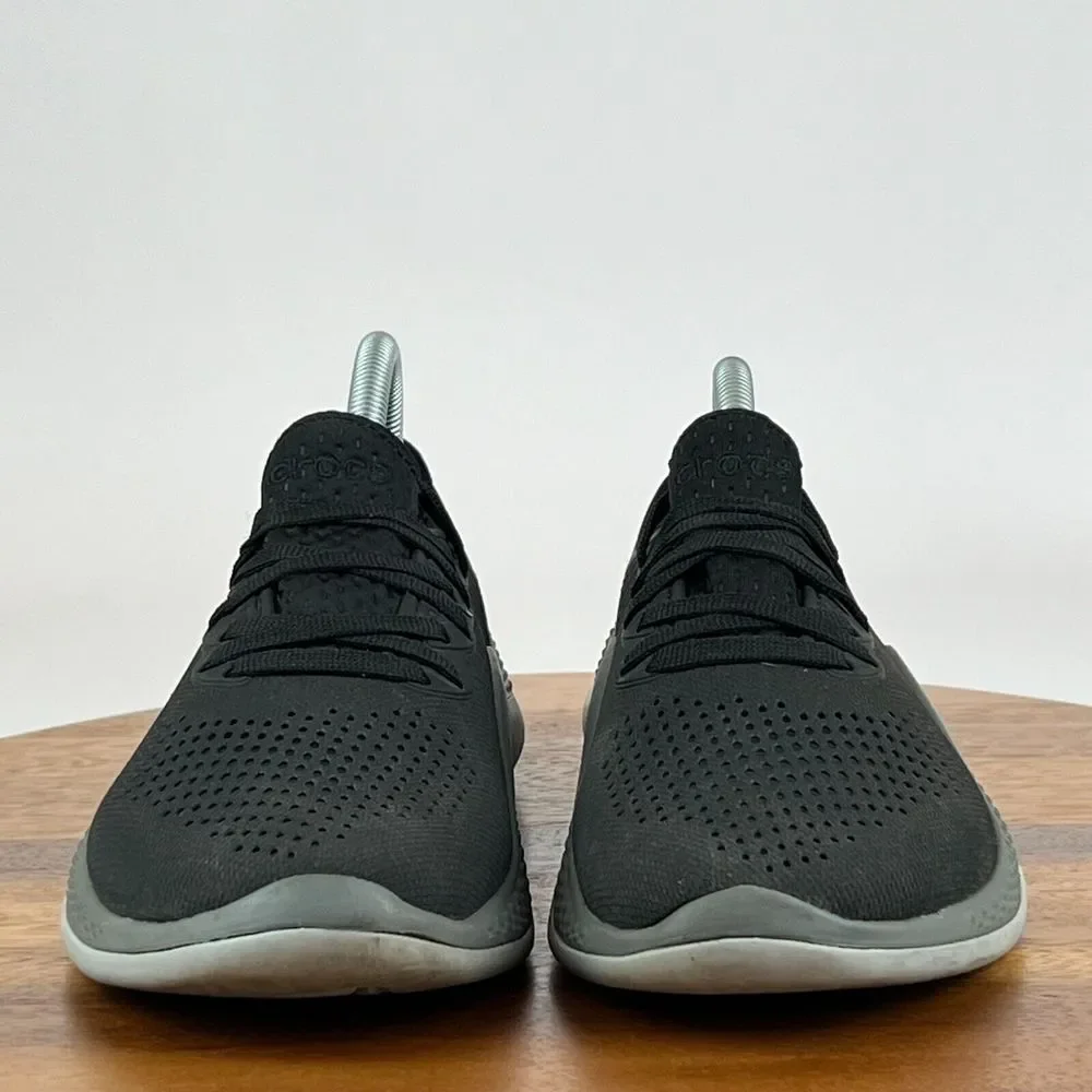 Mens Crocs Literide 360 Black Rubber‎ Mesh Casual Sneakers Shoes Size 7 M GUC